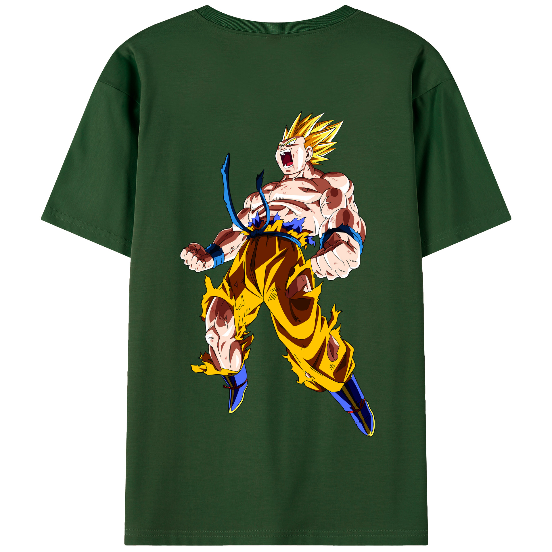 （画像用） ドラゴンボール 孫悟空（そん ごくう）Son Goku カカロット DRAGON BALL Kakarotto 綿100％半袖Tシャツ（背面プリント）
